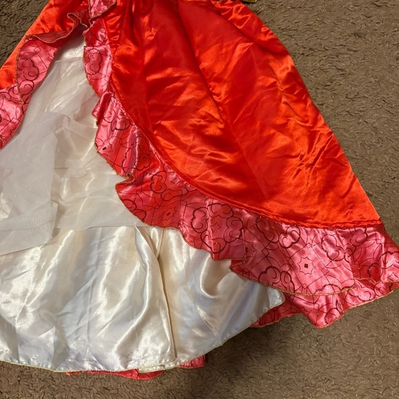 Disney Store Princess Elena of Avalor Deluxe Dress Costume 7/8 Red Gold Belt - Picture 2 of 5